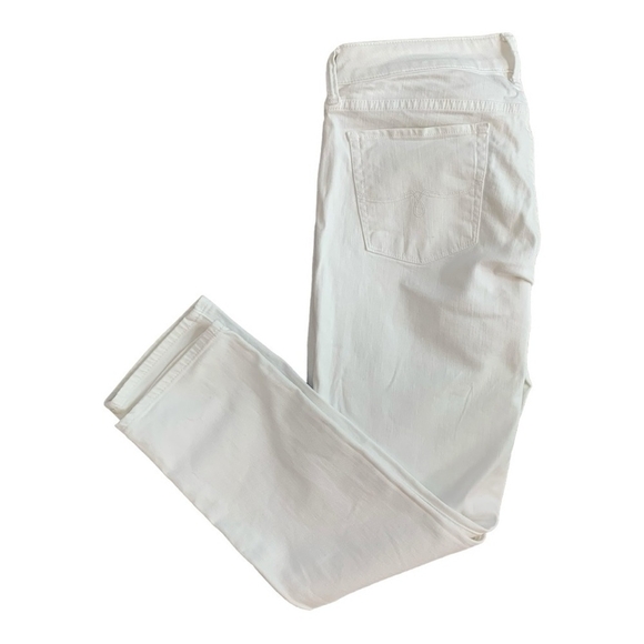 Women's Jeans White Lucky Brand Lolita Capri Jeans Denim Pants Cotton Jeans - Picture 6 of 9